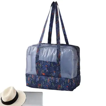 Новая Вместительная Влажная Сухая сумка для туалетных принадлежностей, Водонепроницаемая сумка для хранения плавания, Портативный Органайзер для ухода за кожей на открытом воздухе, сумка для мытья, Пляжная сумка