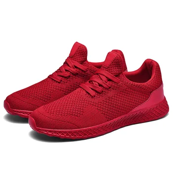 Размер 39-48 Летние Хит продаж Мужские кроссовки Красные Сетчатые мужские кроссовки Легкие Мужские кроссовки для тренировок на открытом воздухе Tenis Masculino