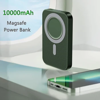 10000 мАч Power Bank Мини Беспроводной Magsafe Подставка Для Быстрой Зарядки Внешний Портативный Power Bank Для iPhone 14 13 12 11