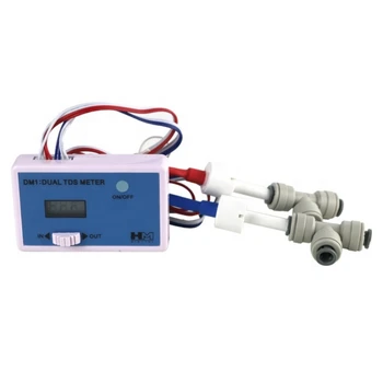 Цифровой двойной встроенный TDS-монитор DM-1 с 2 датчиками 0 ~ 9990 ppm Приблизительно 1000 часов непрерывной работы для RO-фильтра для воды 0 ~ 5