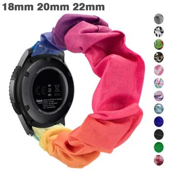 Резинки для волос Эластичный ремешок для часов 20 мм 22 мм для Samsung Galaxy Watch 3 41 мм 45 мм Для huawei watch GT2 Pro браслет для Amazfit Bip