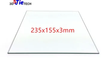 235x155x3 мм детали 3D-принтера Flashforge с подогревом, боросиликатная стеклянная пластина для Flashforge Dreamer, Pro и Creator