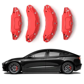 4ШТ Крышка суппорта Tesla Модель Y 3 Автомобильное Украшение Горячие Продажи Автомобильных Аксессуаров Защитный Модифицированный Ступица шины Из алюминиевого сплава