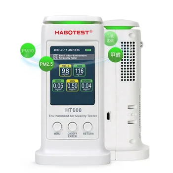 Habotest HT610 PM2.5 PM10 TVOC Углекислый Газ Профессиональный Датчик Воздуха Анализатор Тестер Качества воздуха для наружной среды