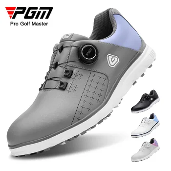 Обувь для гольфа PGM, нескользящие заклепки, водонепроницаемые шнурки с ручками, мужская спортивная обувь
