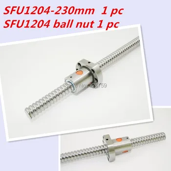 Шариковый винт SFU1204 диаметром 230 мм C7 с одинарной шариковой гайкой длиной 230 мм 1204 ballscrew для деталей с ЧПУ