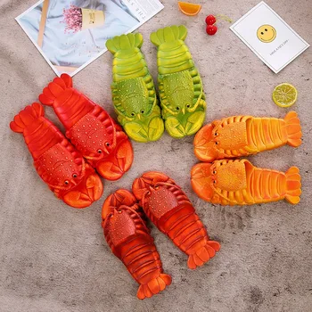 Новые Тапочки для мужчин и женщин, Летние Креативные Милые детские тапочки в виде раков, Пляжные Сандалии для дома, Бутик в простом стиле