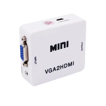 Мини конвертер VGA в HDMI со звуком, коробка для преобразования звука высокой четкости