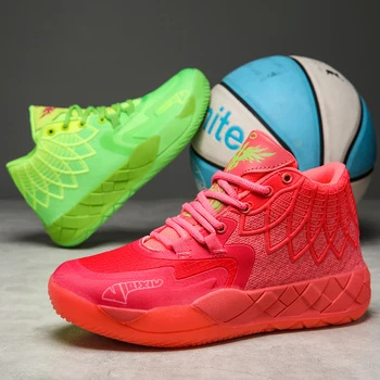 2023 Мужская баскетбольная обувь, популярные трендовые баскетбольные кроссовки, пара нескользящих баскетбольных ботинок с высоким берцем, дышащие баскетбольные ботинки