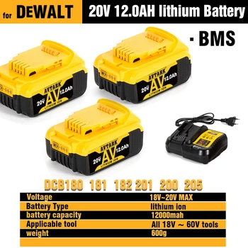 18V 20V 6Ah 8Ah 12Ah Перезаряжаемая сменная батарея DCB200 серии high capacity battery для электроинструментов Dewalts battery