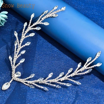 DZ032 Модные свадебные аксессуары для волос на лбу со стразами повязка на голову ювелирные изделия Индийские женские головные уборы Свадебная корона на лбу