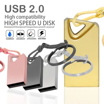 Реальная емкость USB флэш-накопитель Супер мини-ручка 64 ГБ 32 ГБ 16 ГБ 8 ГБ 4 ГБ Флешка Водонепроницаемый USB2.0 Memory Stick подарок