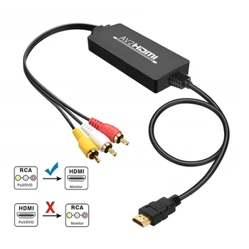 3 RCA AV-HDMI USB кабель питания видео аудио конвертер адаптер для HDTV TV Box XBOX DVD ноутбука