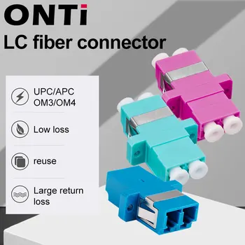 Двухшпиндельный одномодовый волоконно-оптический адаптер ONTi LC UPC, соединитель оптического волокна LC, фланец волокна LC APC, Металлический соединитель LC