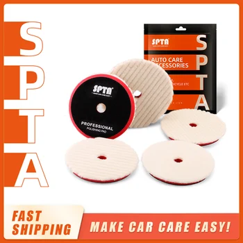 (Оптовые продажи) SPTA 3-дюймовый/5-дюймовый/6-дюймовый японский полировальный шерстяной коврик, буферный шерстяной полировальный коврик для удаления автомобильных царапин