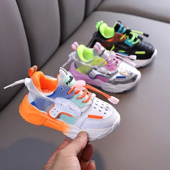 Новая Летняя детская спортивная обувь для мальчиков, Кроссовки для девочек, Студенческая Детская обувь с дышащей сеткой, легкая обувь для бега для девочек, обувь для малышей