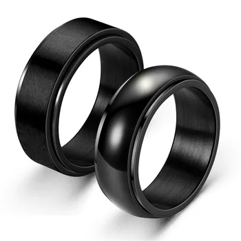 Мужские Кольца БАЗОВЫЕ Обручальные кольца 8 мм, черное Обручальное кольцо из нержавеющей стали для мужчин, ювелирные изделия Bague Homme