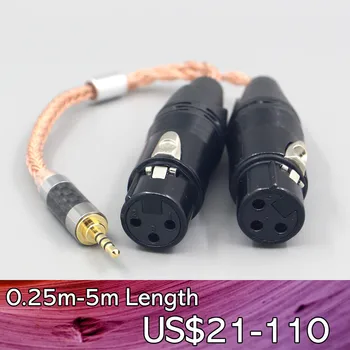 LN007723 16-Жильный 99% 7N OCC Медный кабель для наушников 3,5 м 2,5 мм 4,4 мм 6,5 мм К Двойному XLR 3-полюсному гнездовому кабелю
