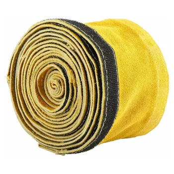 3,5 м желтый кожаный чехол для кабеля сварочной горелки TIG, сшитые защитные рукава для кабеля горелки для МИГ/плазменной резки
