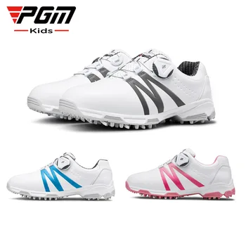 Обувь для гольфа для мальчиков и девочек PGM, водонепроницаемая противоскользящая легкая мягкая и дышащая универсальная спортивная обувь для улицы XZ127