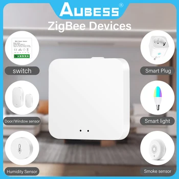 Tuya Zigbee 3.0 Gateway HUB Беспроводной мост для умного дома Smart Life Пульт дистанционного управления Протокол Zigbee работает с Alexa Google Home