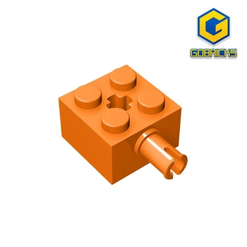 Модифицированный кирпич Gobricks GDS-953, 2 x 2 с отверстием для штифта и оси, совместимый с lego 6232 DIY Educational Building Blocks Technical