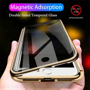 Высококачественный антишпионский защитный магнитный чехол на 360 ° для IPhone14 Plus, iPhone 14 13 12 11 Pro Max, магнитный защитный стеклянный чехол для телефона