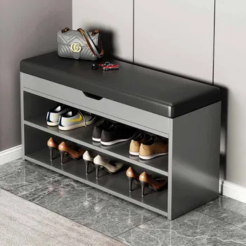 Современный шкаф для обуви в прихожей, скамейка для обуви, шкаф для хранения обуви, деревянная многоцелевая мебель для дома Schoenenkast WK