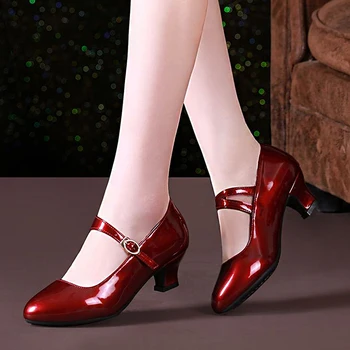 Профессиональная женская танцевальная обувь для девочек, Женская танцевальная обувь, Атласная обувь для танго, Танцевальная обувь для вечеринок, Современная танцевальная обувь для тренировок на низком каблуке