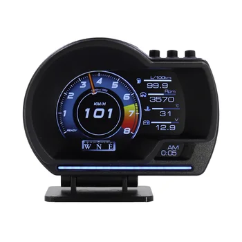 Автомобильный V60 Новейший Головной Дисплей Auto Display OBD2 + GPS Smart Car HUD Датчик Multi-lang EN KR TH JP ES Цифровая Охранная Сигнализация