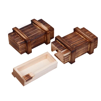 Деревянная коробка-головоломка с секретным деревянным ящичком, волшебным отделением, развивающие игрушки для детей в подарок