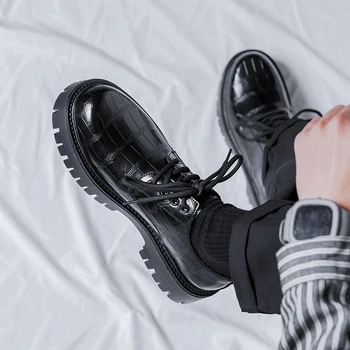 Мужские Оксфорды Из натуральной Кожи, Удобные Модельные Туфли Originals на Шнуровке, Официальные Деловые Повседневные Туфли-Дерби на Каждый День для Мужчин