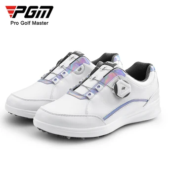2022 PGM, обувь для гольфа, Шнурки с ручками, Женская Новая Водонепроницаемая обувь, разноцветные кроссовки с защитой от бокового скольжения и завихрения