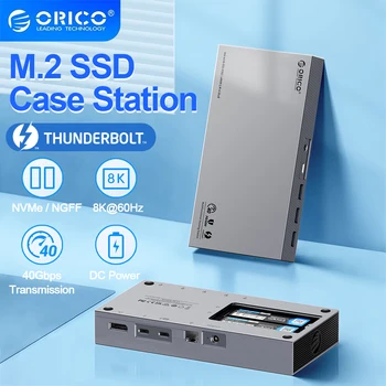 ORICO Nintendo switch Thunderbolt 3 USB-концентратор Док-станция С корпусом SSD M.2 SATA NVMe 8K60Hz Ethernet-концентратор для ноутбуков