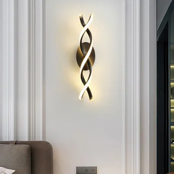 Креативный светодиодный настенный светильник, современный минималистичный прикроватный светильник для спальни, Скандинавский декор для прохода, Фон, настенный дизайн, освещение