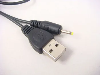 Оптовая продажа 500шт 70см Высокоскоростной USB к DC2.0 черный кабель питания 2 мм порт