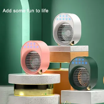 Персональный охладитель воздуха Испарительный кондиционер Настольный Охлаждающий вентилятор Mini USB Вентилятор кондиционера с 3 скоростями ветра Ночник