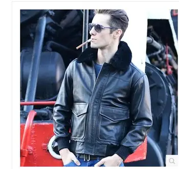 Бесплатная доставка.Брендовая зимняя теплая куртка из натуральной кожи. мотоциклетная ткань, мужская кожаная одежда европейского размера, качественное пальто для мотоциклистов