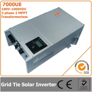 Инвертор связи Солнечной сети 7000W 180V-1000VDC Трехфазный Бестрансформаторный с 2 MPPT