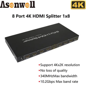 4k HDMI Разветвитель 1x8 Full HD 1080P CEC 8-полосный HDMI Разветвитель Конвертер 1 В 8 Выходов Сплит для ВИДЕОНАБЛЮДЕНИЯ PS4 XBOX DVD