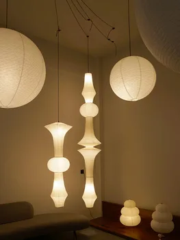 Дизайнер Wabi-sabi Akari Noguchi Yong Подвесные светильники LED E27 Современная Подвесная лампа для потолка Домашний декор Гостиная Спальня Диван
