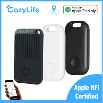 Бирка CozyLife AIYATO, Работает с системой Apple Find My APP iOS, Мини GPS-трекер Bluetooth Smart Locator Key Finder IP67 Водонепроницаемый