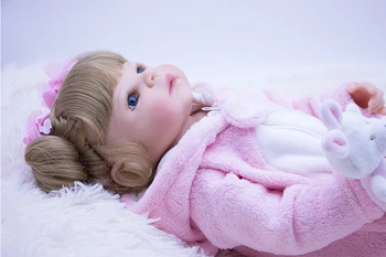 dollmai Силиконовая кукла-Реборн, Реалистичная Кукла для Новорожденных, Безопасная и нетоксичная Кожа, Моющаяся Кукла для тела, игрушка Для Девочек, детский подарок