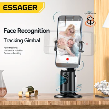 Essager Штатив с автоматическим отслеживанием лица, вращающийся на 360 °, AI Смарт-съемка, Держатель телефона для потокового видео в прямом эфире, селфи-палка, подвес