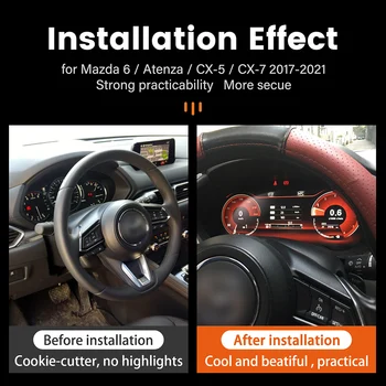 Для Mazda 6 Atenza Mazda CX-5 Цифровой Кластер Виртуальной кабины беспроводной приборной панели CarPlay Прибор для измерения скорости Экран Linux
