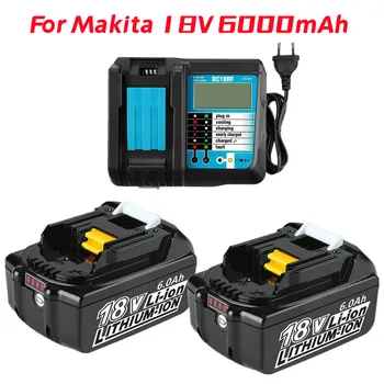 6000 мАч BL1860 Сменный аккумулятор для батареи Makita 18 В, Литий-ионный аккумулятор для батареи Makita 18 В BL1840 Bl1830 Bl1850