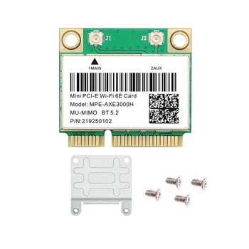 Wifi 6E MPE-AXE3000H Mini PCI-E WiFi карта Bluetooth 5,2 AX210 Сетевая карта 802.11AX/AC Беспроводной адаптер переменного тока