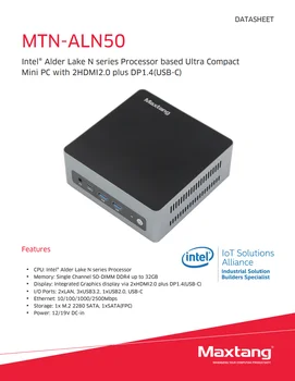 Maxtang новейший мини-ПК Intel® Alder Lake N100/N305 12-го поколения с вентилятором, самый дешевый настольный игровой ПК, поддерживается MTN-ALN50 Win11