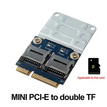 Устройство чтения карт памяти с двумя картами SDHC SDXC TF на Mini PCIe, mPCIe на 2 мини-SD-карты, Адаптер Mini Pci-E, 2 SSD HDD Для ноутбука