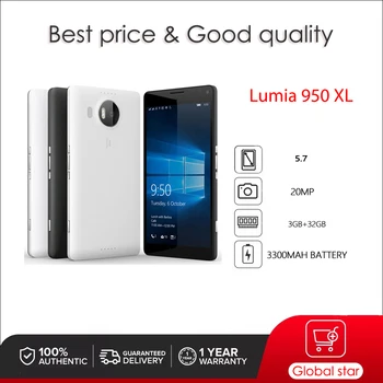 Оригинальный Разблокированный Lumia 950 XL с двумя Sim-картами 4G 20MP 5,7 